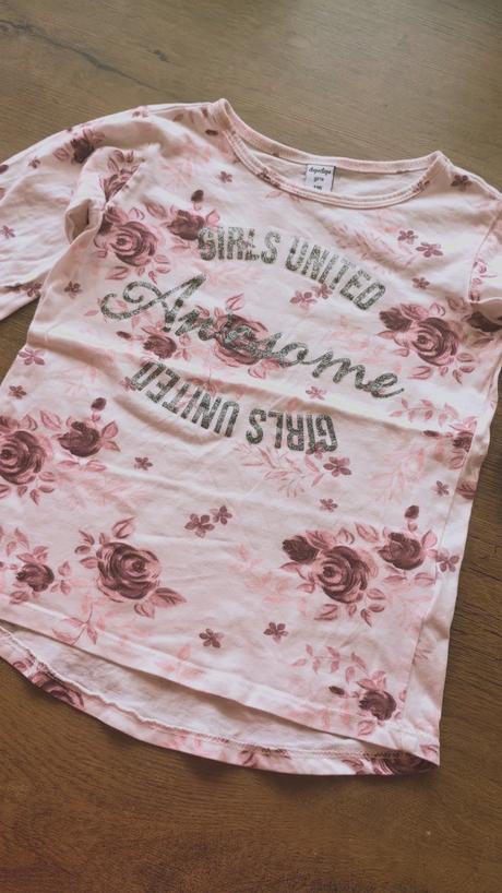 Tričko s ružičkami, len opraté, takko,116