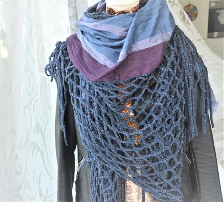 Dvojitá veľká šála-pončo, 