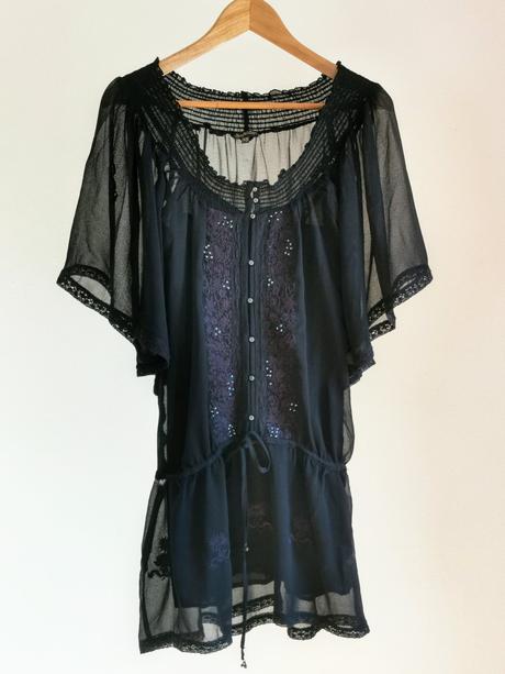 Drei master - krásna hodvábna tunika, xs