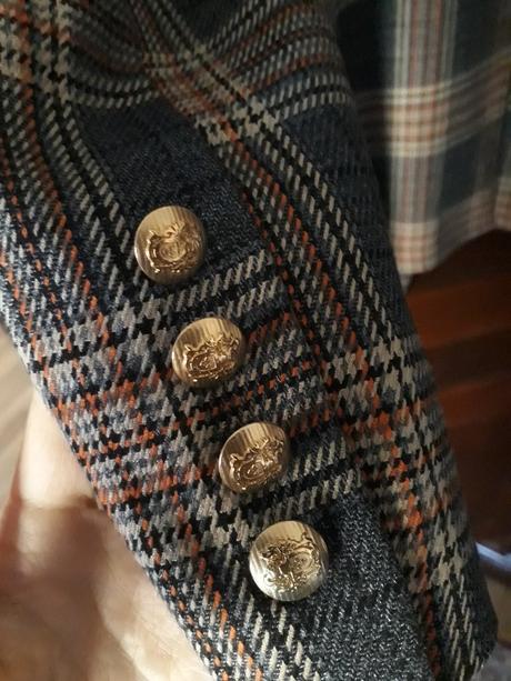 Vintage kárované sako - s, 36