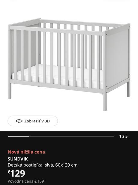 Detská postieľka, šírka (cm): 60,dĺžka (cm): 120