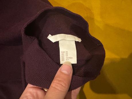 Hm svetrík bordovej farby, h&m,xs