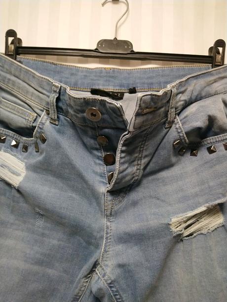 Dámske elastické rifle, couture, s