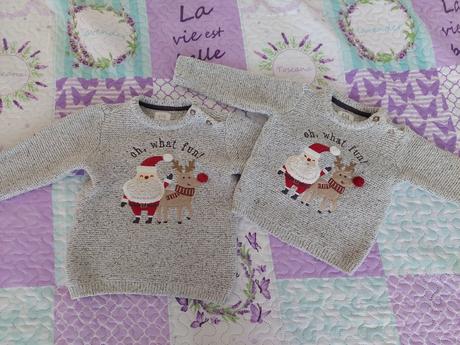 Súrodenecké svetríky vianočné, c&a,74