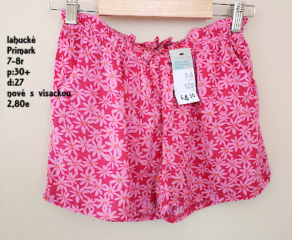 Lahučké šortky, primark,128