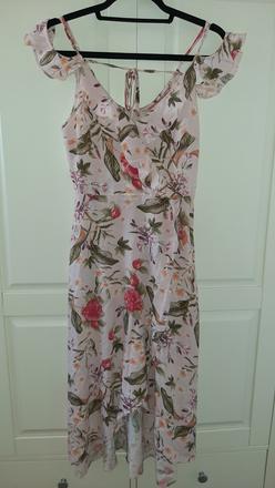 Romantické kvetované letné šaty, h&m,xs