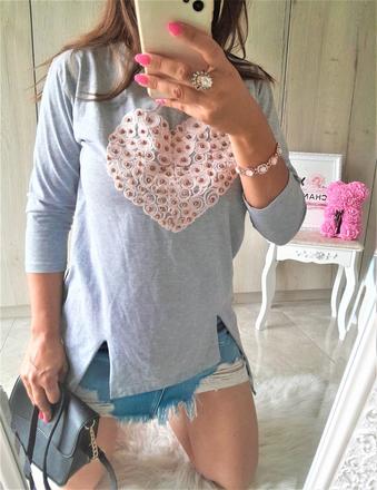 Tunika s perličkovým srdcom-m/l, m