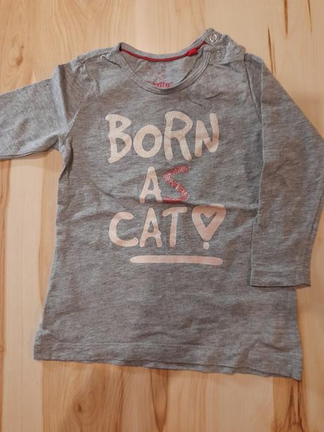 Tričko born as cat, lupilu,86