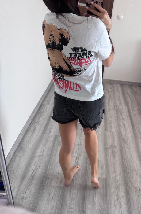 Tričko s macíkom bershka, bershka,s