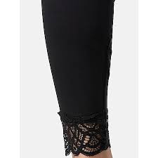 Bavlnené legíny s čipkou, 38 - xl