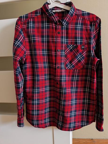 Košeľa károvaná, h&m,164