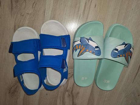 Adidas sandále +h&m šľapky, adidas,31