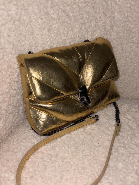 Zlatá crossbody kabelka zara, zara