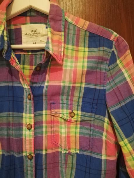 Farebná košeľa h&m, h&m,s