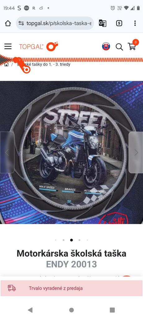 Školská taška topgal, 