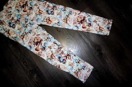 Zara kvietkované nohavice 164/13-14y, zara,164