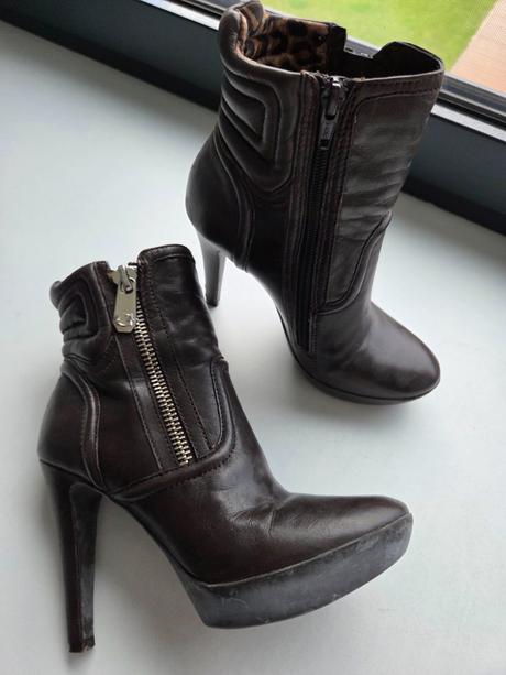 Kožené kotničky, guess,36