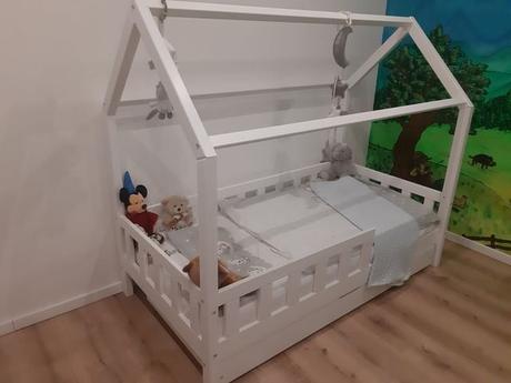 Detská posteľ domček montessori, masív, šírka (cm): 80,dĺžka (cm): 160