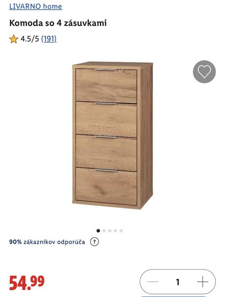 Komoda livarno so 4 zasuvkami orig. zabalena, 