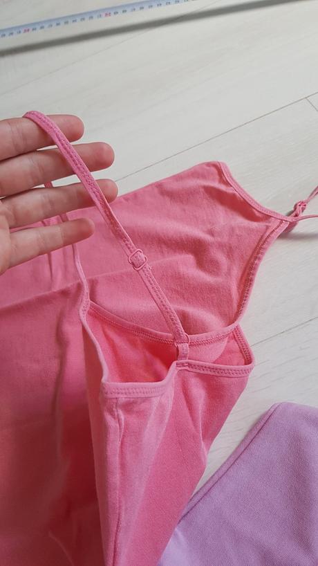 Predĺžené tričko + ružový top, s