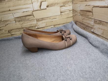 Gabor 39 - dámske kožené šedé lodičky, gabor,39