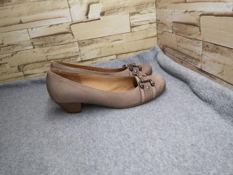 Gabor 39 - dámske kožené šedé lodičky, gabor,39