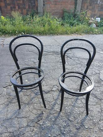 Stoličky kruhové - retro, 2 ks,