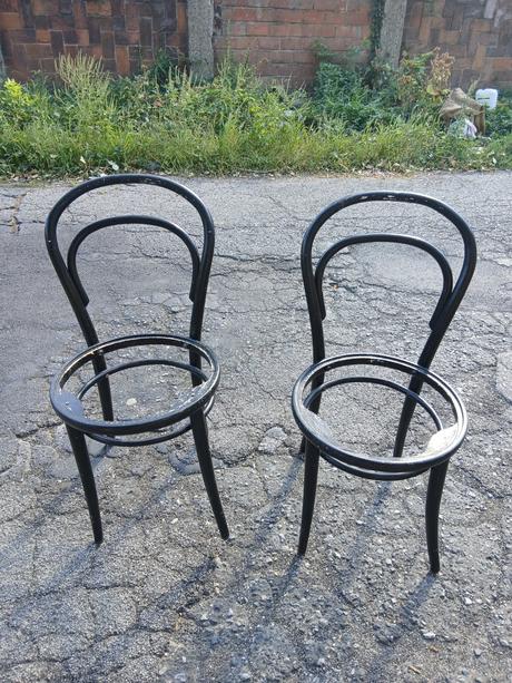 Stoličky kruhové - retro, 2 ks,