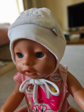 Velúrová čiapočka richelieu 56 biela, richelieu,56