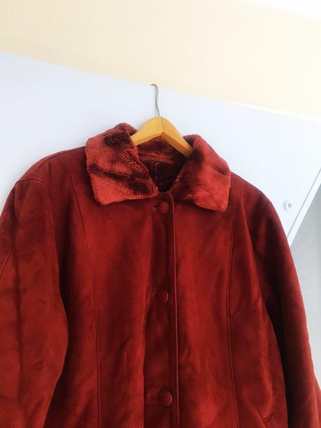 Syntetický teplý 3/4 kožuštek, xl