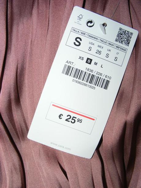 Plisovaná tunika zn. zara, zara,36 / s