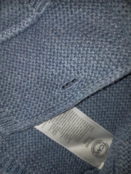 Modrý pletený sveter, tchibo,74