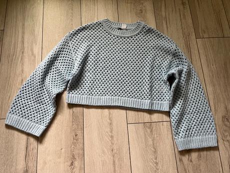Pulovér z dierkovaného úpletu, h&m,s