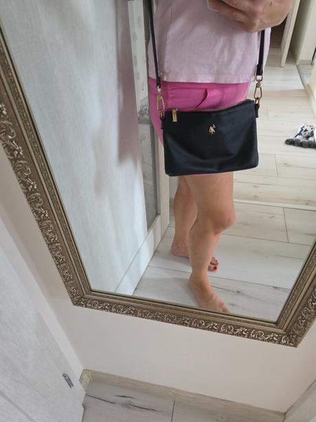 Crossbody kožená kabelka, ralph lauren