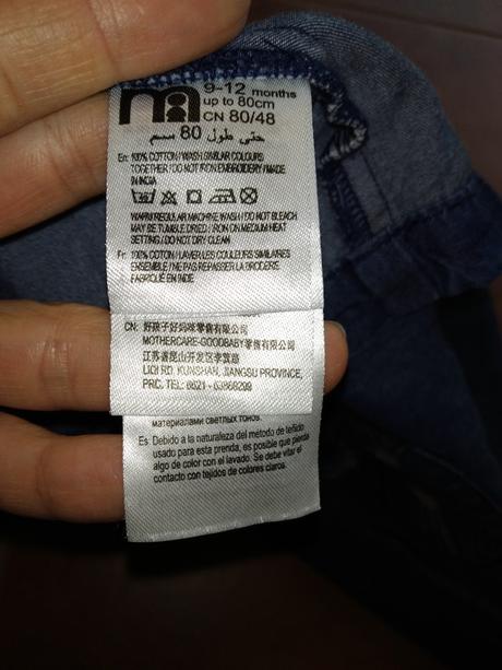 Riflové šaty, mothercare,80