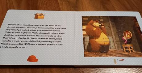 Kniha máša a medveď s puzzle, 