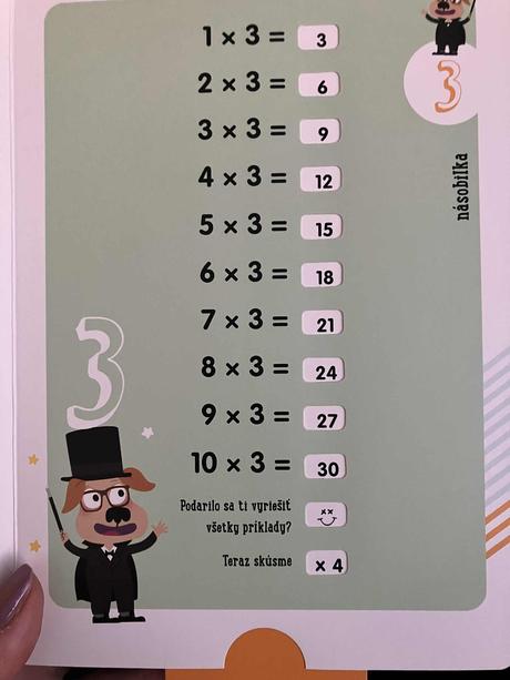Kniha nasobilka s vytahovacimi okienkami, vek 6+,