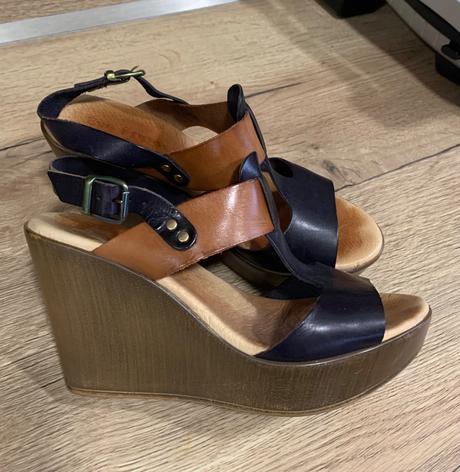 Sandále platforma / koža, 39