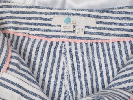 Luxusné pásikované kraťasy boden, 42