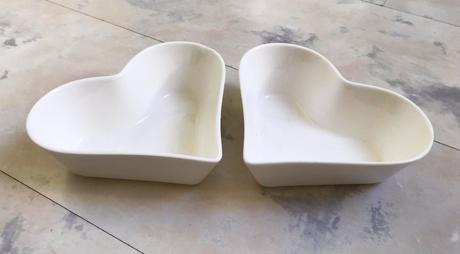 Porcelánové misky/srdiečka 2 ks, 