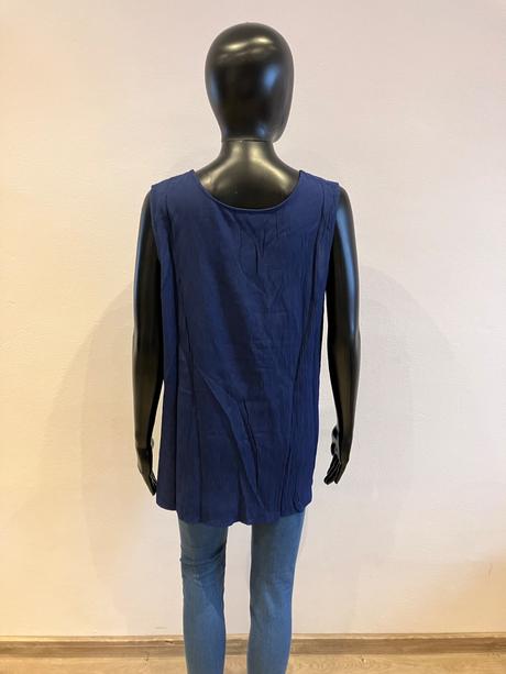 Tmavomodrá letná blúzka s rozparkom c&a (42), c&a,xl