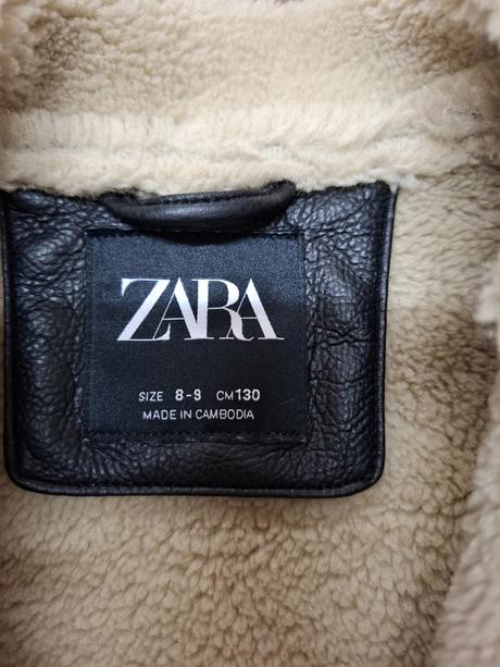 Bunda koženkové zateplena, zara,134