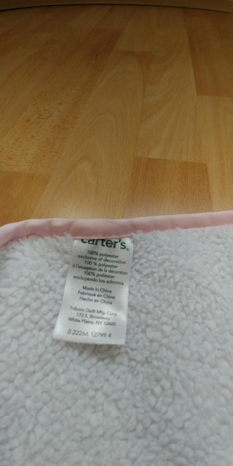 Ruzova biela vtacikova deka carters, 