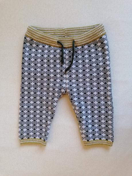 Teplé pletené nohavice orange mayonnaise , veľ. 68, 68