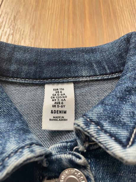 Riflová bunda h&m 116, h&m,116