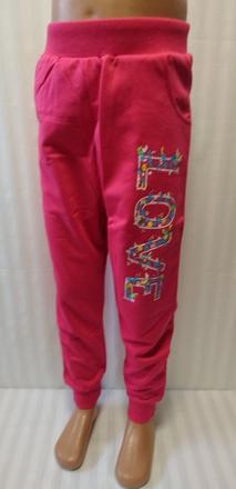 Dievčenské ružové tepláky love, n-feel, 128-134 cm, 128