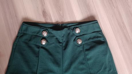 Zelené široké nohavice, xs