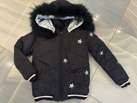 Zimná bunda s prírodnou kožušinou, 140