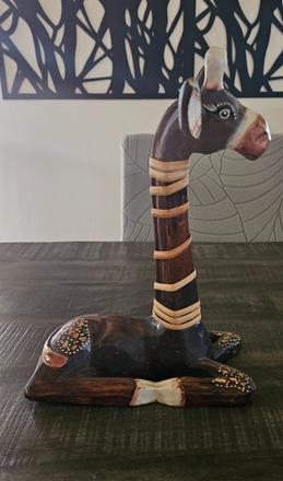 Drevená žirafa - dekorácia, 