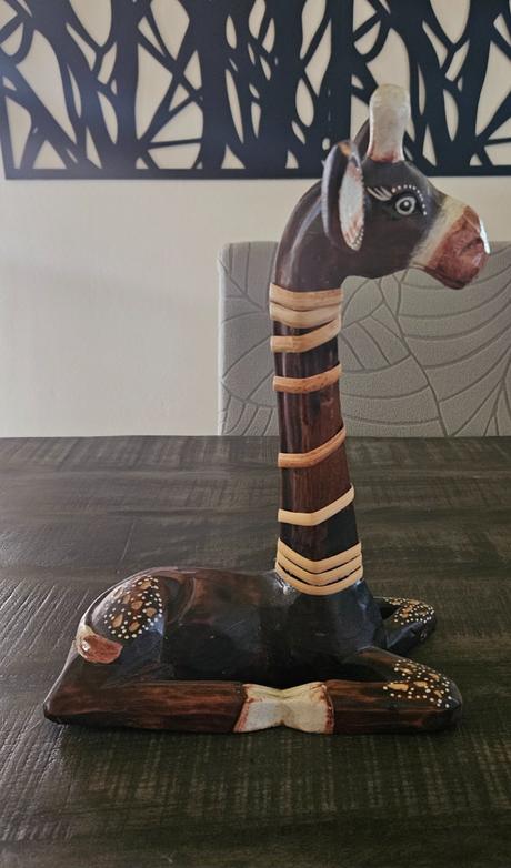 Drevená žirafa - dekorácia, 